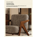 Stylish Ash Wood Accent Chair with Cotton-Ramie Upholstery - Modern Comfort for Your Living Space fxmj-3044