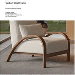 Cozy Faux Lambswool Sofa Chair with Stylish Wooden Frame - Perfect for Modern Living Rooms fxmj-3045