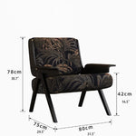 Stylish Black and White Striped Accent Chair with Ash Wood Frame – Perfect for Modern Living Spaces fxmj-3046
