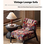 Stylish Black and White Floral Accent Chair with Modern Design – Perfect for Living Room Decor fxmj-3048