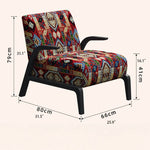 Stylish Black and White Floral Accent Chair with Modern Design – Perfect for Living Room Decor fxmj-3048