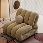 Stylish Blue Velvet Sofa Chair with Pine Frame - Modern Oversized Comfort for Living Room fxmj-3050