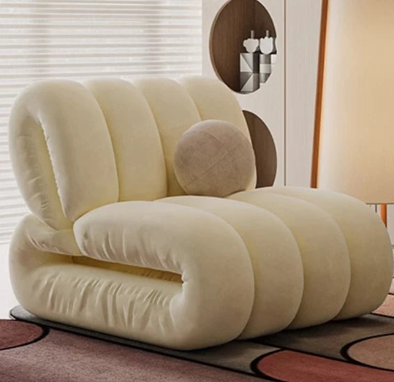 Stylish Blue Velvet Sofa Chair with Pine Frame - Modern Oversized Comfort for Living Room fxmj-3050