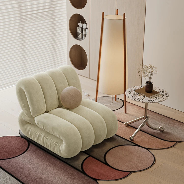 Stylish Blue Velvet Sofa Chair with Pine Frame - Modern Oversized Comfort for Living Room fxmj-3050