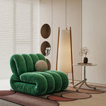 Stylish Blue Velvet Sofa Chair with Pine Frame - Modern Oversized Comfort for Living Room fxmj-3050