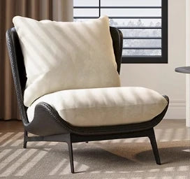 Stylish Synthetic Leather Accent Chair with Plush Cotton Cushion – Perfect for Modern Living Spaces fxmj-3051