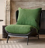 Stylish Synthetic Leather Accent Chair with Plush Cotton Cushion – Perfect for Modern Living Spaces fxmj-3051