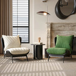 Stylish Synthetic Leather Accent Chair with Plush Cotton Cushion – Perfect for Modern Living Spaces fxmj-3051