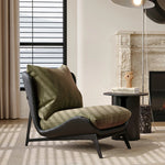 Stylish Synthetic Leather Accent Chair with Plush Cotton Cushion – Perfect for Modern Living Spaces fxmj-3051