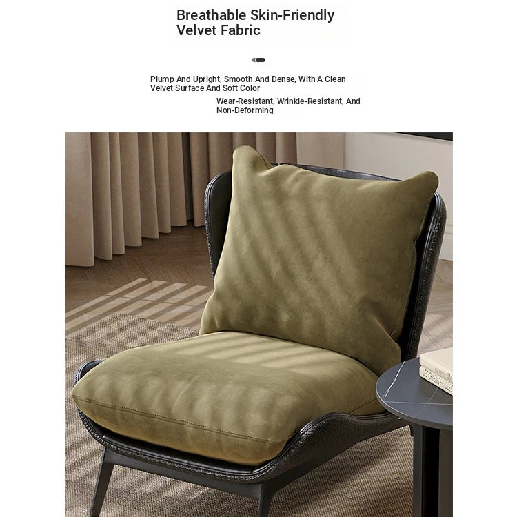 Stylish Synthetic Leather Accent Chair with Plush Cotton Cushion – Perfect for Modern Living Spaces fxmj-3051