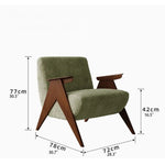 Stylish Ash Wood Chenille Sofa Chair for Modern Living Spaces – Comfortable & Chic Accent Furniture fxmj-3052