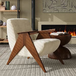 Stylish Ash Wood Chenille Sofa Chair for Modern Living Spaces – Comfortable & Chic Accent Furniture fxmj-3052