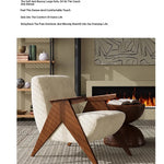 Stylish Ash Wood Chenille Sofa Chair for Modern Living Spaces – Comfortable & Chic Accent Furniture fxmj-3052