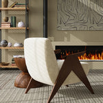 Stylish Ash Wood Chenille Sofa Chair for Modern Living Spaces – Comfortable & Chic Accent Furniture fxmj-3052