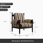 Stylish Accent Chair with Ash Wood Frame and Soft Chenille Upholstery - Ideal for Cozy Living Spaces fxmj-3053