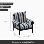 Stylish Accent Chair with Ash Wood Frame and Soft Chenille Upholstery - Ideal for Cozy Living Spaces fxmj-3053