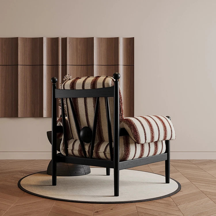 Stylish Accent Chair with Ash Wood Frame and Soft Chenille Upholstery - Ideal for Cozy Living Spaces fxmj-3053