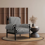 Stylish Accent Chair with Ash Wood Frame and Soft Chenille Upholstery - Ideal for Cozy Living Spaces fxmj-3053