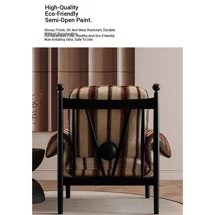 Stylish Accent Chair with Ash Wood Frame and Soft Chenille Upholstery - Ideal for Cozy Living Spaces fxmj-3053
