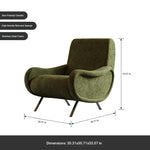 Stylish Chenille Sofa Chair with Stainless Steel Legs - Comfortable Lounge Furniture for Modern Living Rooms fxmj-3054