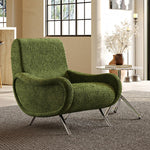 Stylish Chenille Sofa Chair with Stainless Steel Legs - Comfortable Lounge Furniture for Modern Living Rooms fxmj-3054