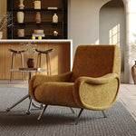 Stylish Chenille Sofa Chair with Stainless Steel Legs - Comfortable Lounge Furniture for Modern Living Rooms fxmj-3054