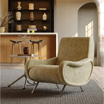 Stylish Chenille Sofa Chair with Stainless Steel Legs - Comfortable Lounge Furniture for Modern Living Rooms fxmj-3054