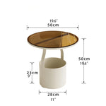 Stylish Tempered Glass Coffee Table with Unique Orange Base and Storage Compartment for Modern Living Rooms fxmj-3056