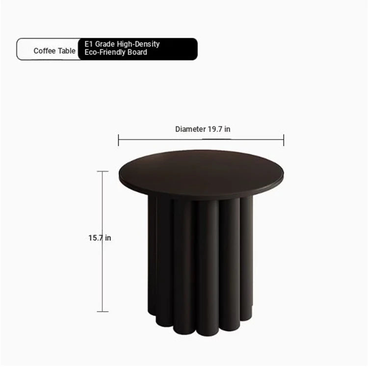 Stylish Modern Round Coffee Table with Unique Column Design for Chic Living Rooms fxmj-3058