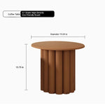 Stylish Modern Round Coffee Table with Unique Column Design for Chic Living Rooms fxmj-3058