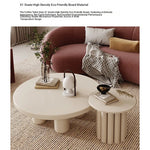 Stylish Modern Round Coffee Table with Unique Column Design for Chic Living Rooms fxmj-3058