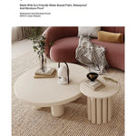 Stylish Modern Round Coffee Table with Unique Column Design for Chic Living Rooms fxmj-3058