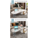 Elegant Sintered Stone Acrylic Coffee Table with Storage Drawers - Modern Living Room Centerpiece fxxrj-3159