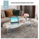 Elegant Sintered Stone Acrylic Coffee Table with Storage Drawers - Modern Living Room Centerpiece fxxrj-3159
