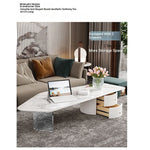 Elegant Sintered Stone Acrylic Coffee Table with Storage Drawers - Modern Living Room Centerpiece fxxrj-3159