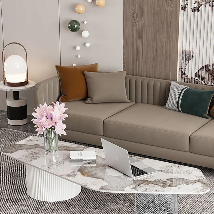 Modern Sintered Stone Acrylic Coffee Table - Stylish & Durable Centerpiece for Living Room Decor fxxrj-3162