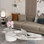 Modern Sintered Stone Acrylic Coffee Table - Stylish & Durable Centerpiece for Living Room Decor fxxrj-3162