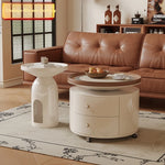 Stylish Modern Coffee Table Set - Elegant Round Design with Storage - Perfect for Living Room Decor fxxrj-3163