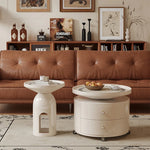 Stylish Modern Coffee Table Set - Elegant Round Design with Storage - Perfect for Living Room Decor fxxrj-3163