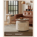 Stylish Modern Coffee Table Set - Elegant Round Design with Storage - Perfect for Living Room Decor fxxrj-3163