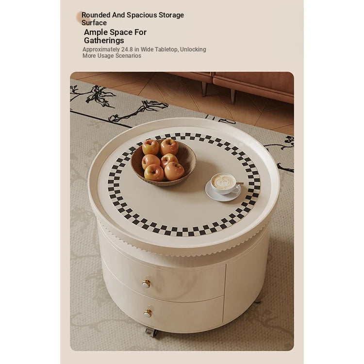 Stylish Modern Coffee Table Set - Elegant Round Design with Storage - Perfect for Living Room Decor fxxrj-3163