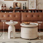 Stylish Modern Coffee Table Set - Elegant Round Design with Storage - Perfect for Living Room Decor fxxrj-3163