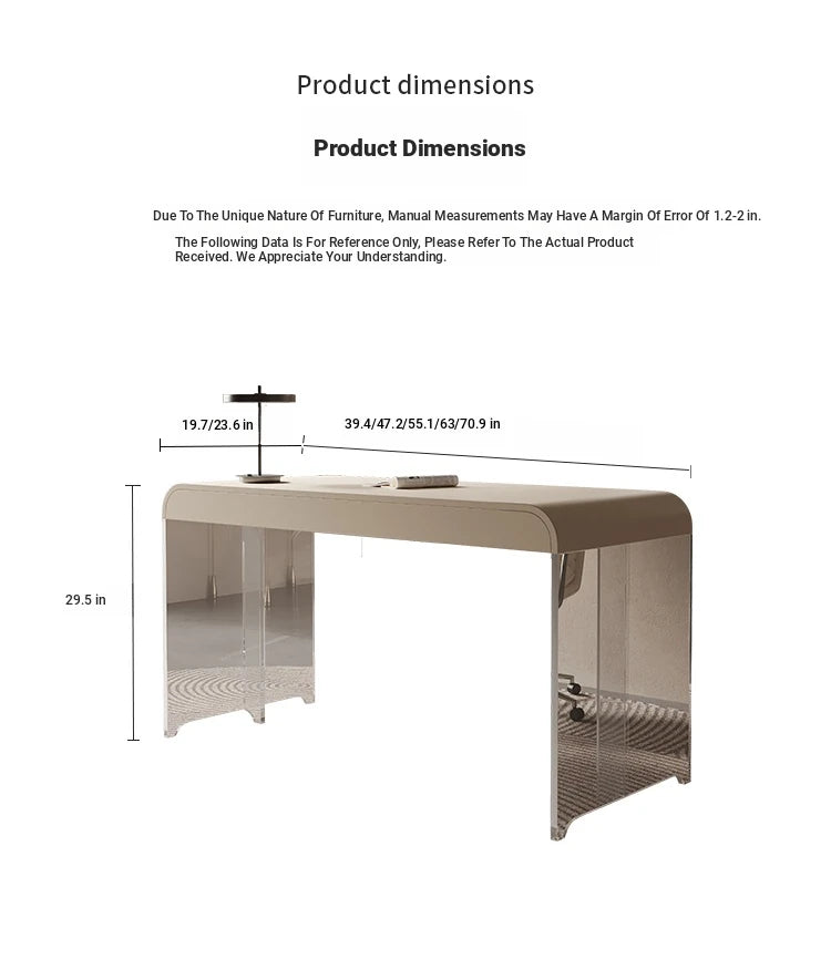 Sleek Acrylic Solid Wood Pine Table - Modern Stylish Desk for Home Office or Study fyd-5169