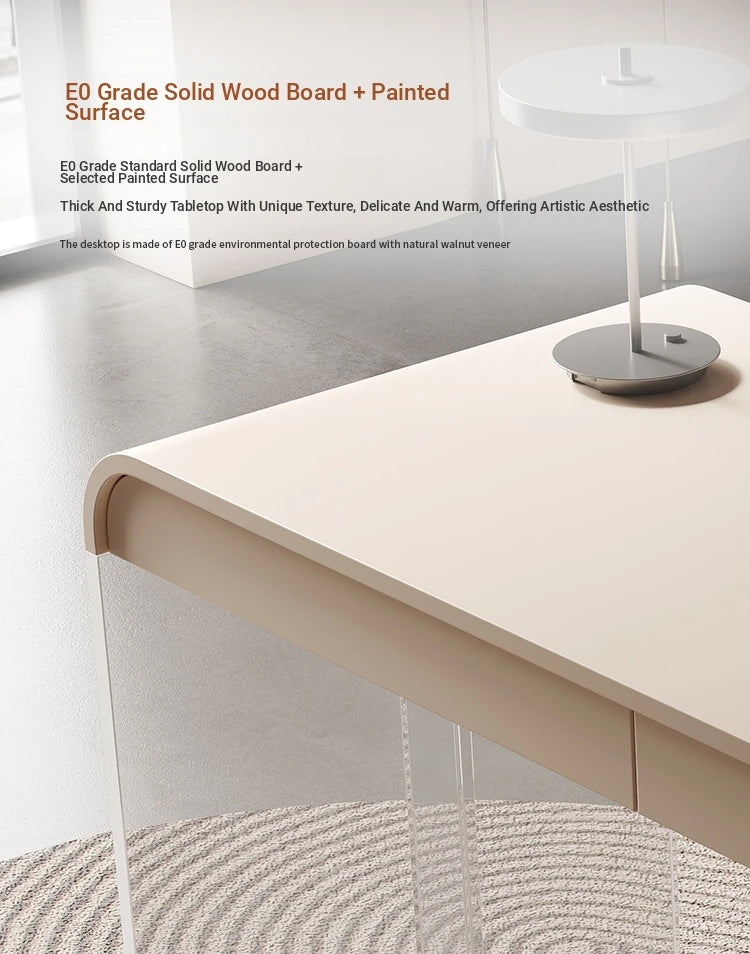 Sleek Acrylic Solid Wood Pine Table - Modern Stylish Desk for Home Office or Study fyd-5169