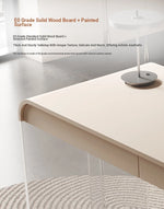 Sleek Acrylic Solid Wood Pine Table - Modern Stylish Desk for Home Office or Study fyd-5169