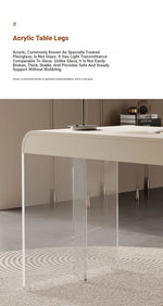 Sleek Acrylic Solid Wood Pine Table - Modern Stylish Desk for Home Office or Study fyd-5169
