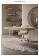 Sleek PU Leather Office Chair with Aluminum Alloy Base - Modern Ergonomic Design for Home and Workspace fyd-5170