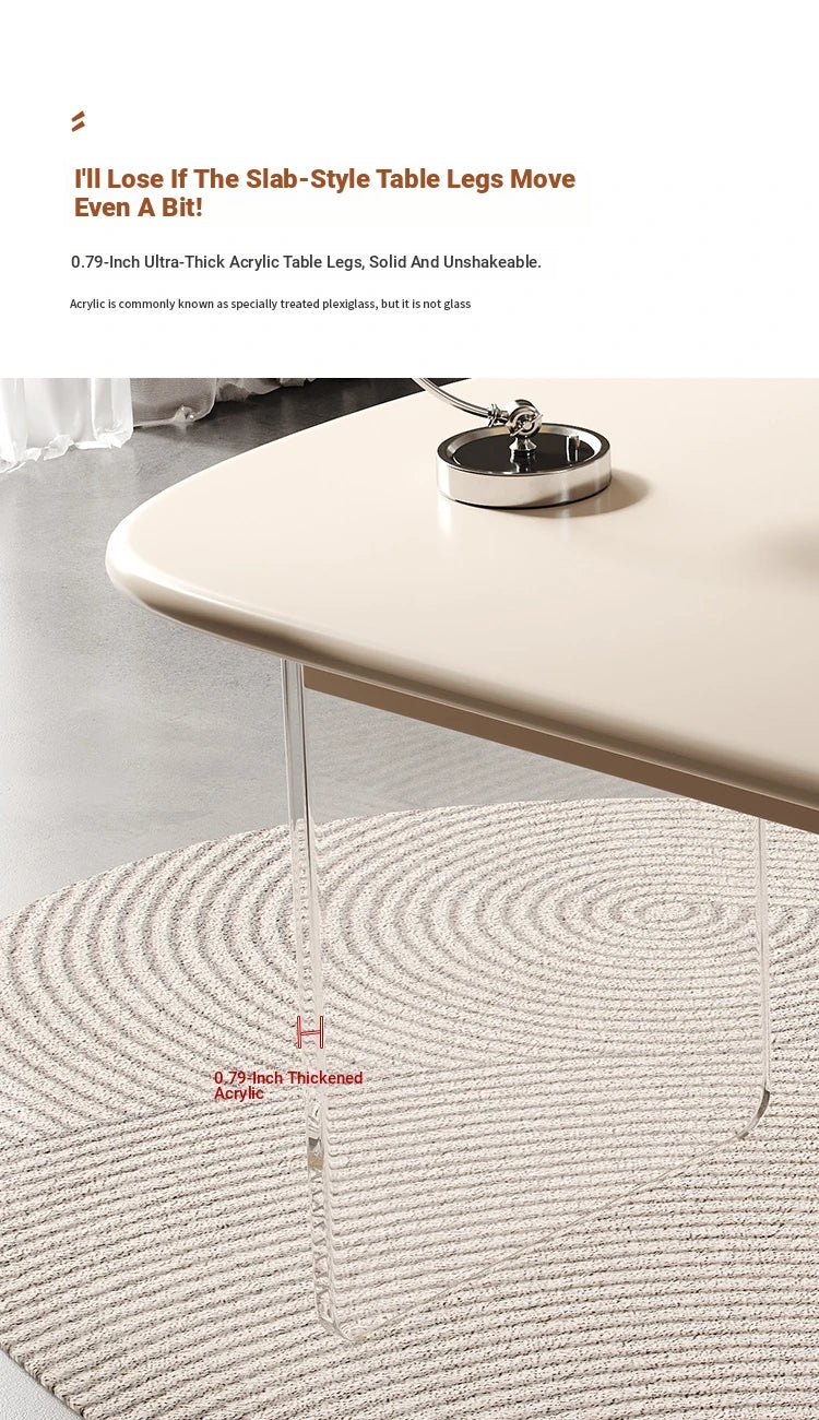 Elegant Acrylic Dining Table - Modern Design with Sleek Finish for Stylish Interiors fyd-5173