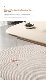 Elegant Acrylic Dining Table - Modern Design with Sleek Finish for Stylish Interiors fyd-5173