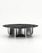 Stylish Round Marble Coffee Table with Stainless Steel Base - Modern Multi-Layer Design for Living Room Elegance fyeyj-5211